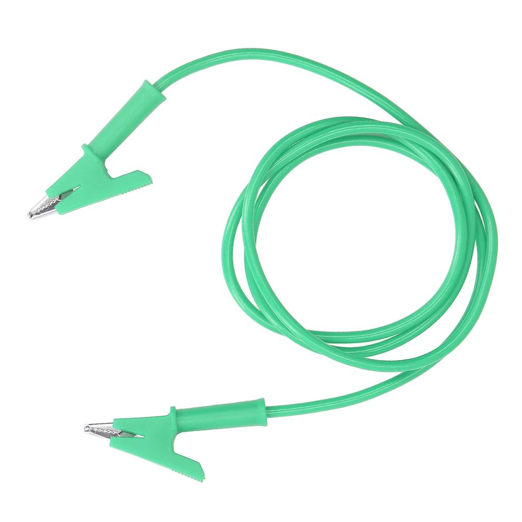 Crocodile Clip Test Dual Ended 10mm Opening Testing Cable Wire for Battery VehicleGreen