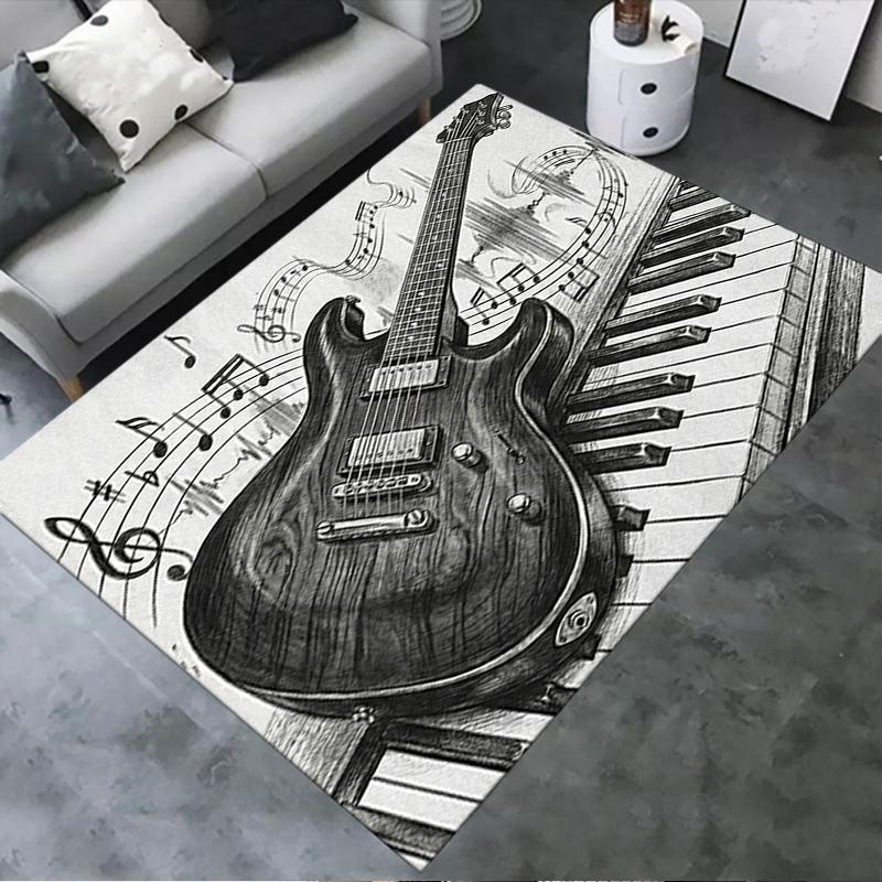 2025 New Guitar Music Carpet Rug for Living Room Bedroom Home Sofa Decoration,Kids Play Non-slip Floor Mat12