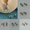 Unique Stainless Steel Skull Ear Piercings Goth Ear Studs Earrings Comfortable Wear Party Makeup for Fashion Enthusiasts