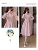 Pink Cheongsam Long Sleeve Bridesmaid Dress - Spring Engagement and Homecoming Style