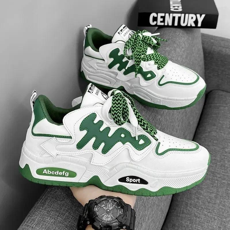 Herren Sneaker Frühling Herbst Bequem Schnürung Rutschfest Abriebfest Plateau Skateboard Schuhe Outdoor Sportschuhe