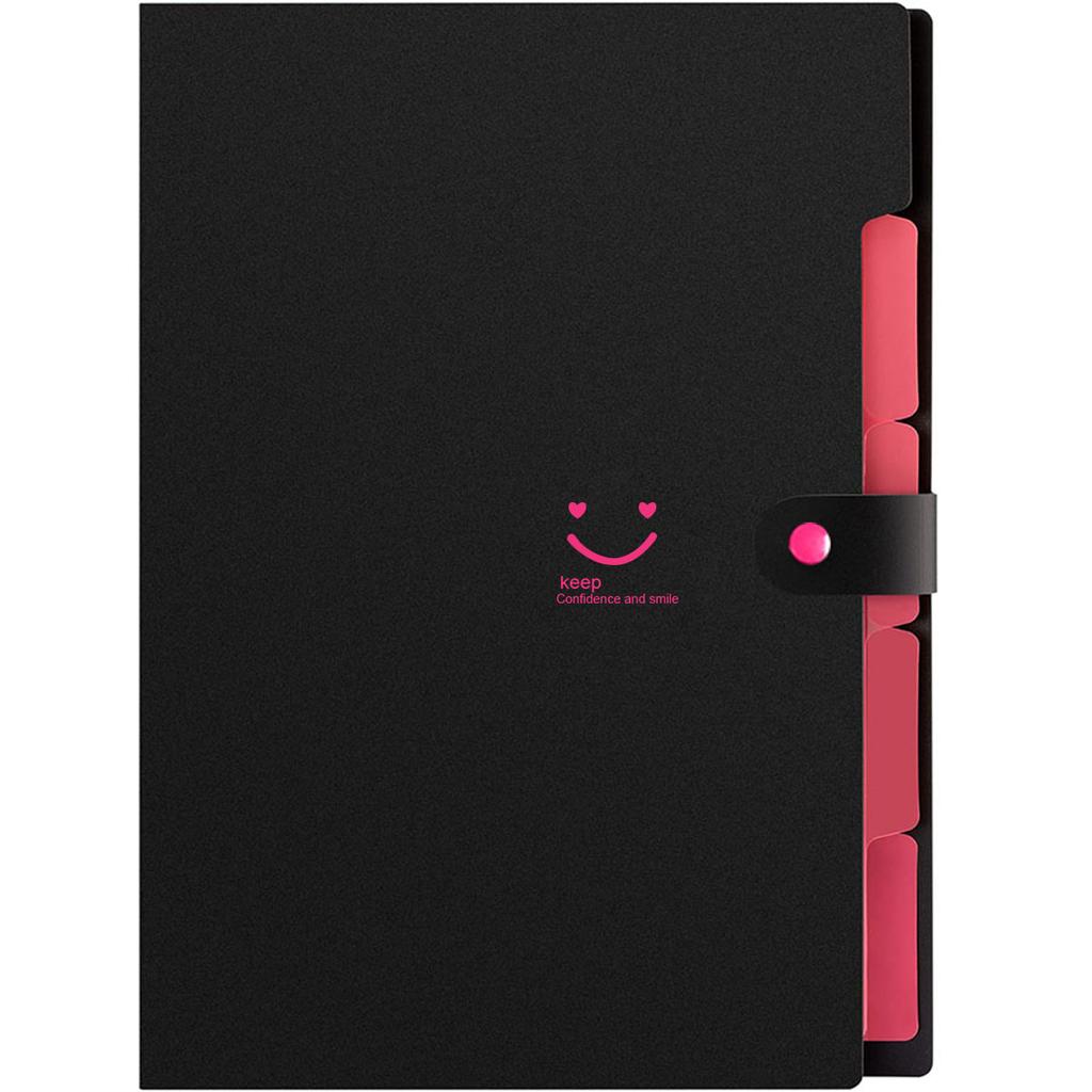 A4 Mehrschichtige Mappe Dutton Aktentasche Aktentasche Bonbonfarbe Fünf Fächer Organizer Tasche Große Kapazität Koreanisch Schlichte Büro Schreibwaren