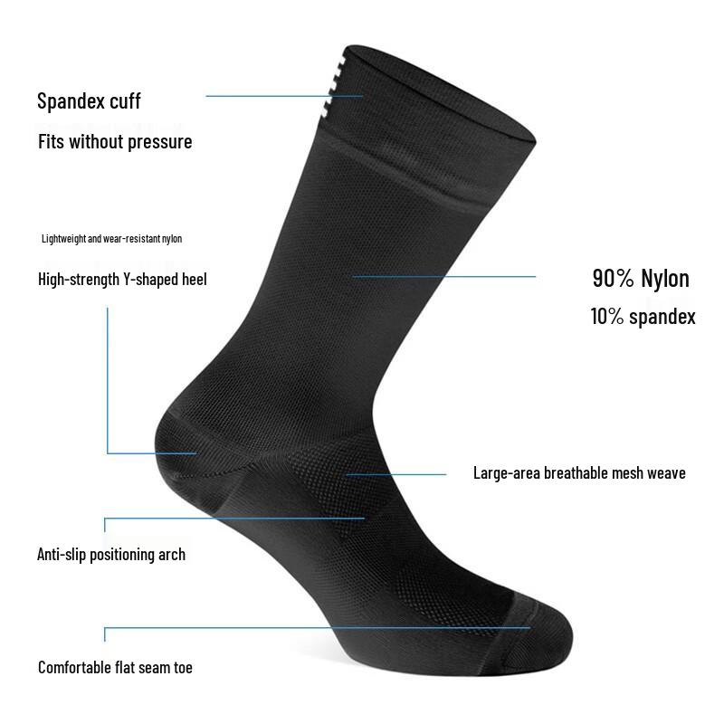 BIKEBROS Unisex Breathable Mid-Calf Sports Socks