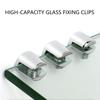 10Pcs Adjustable Zinc Alloy Glass Clip Cabinet Shelf Support Plates Bathroom Glass Holders for Fixing Bathroom Glass