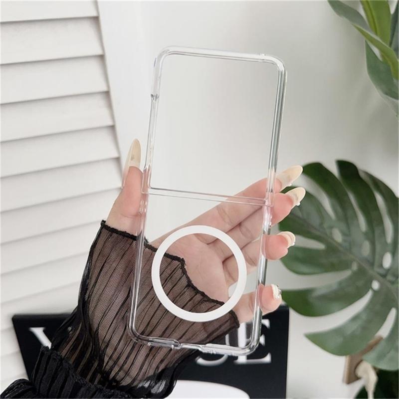 Hülle Für Motorola Razr 60 Ultra Moto Razr 50 Razr60 60Ultra Magnetisch Transparent Acryl Rückabdeckung Schutzschale Schlanker Stoßfänger