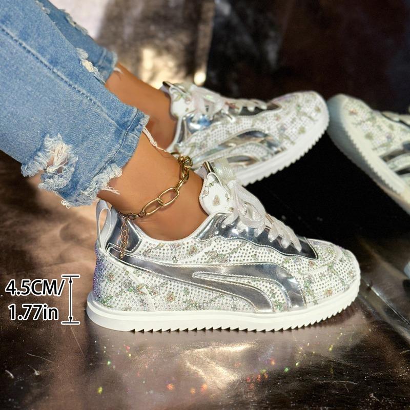 Новые низкие, универсальные и популярные повседневные женские туфли 35 серебряный