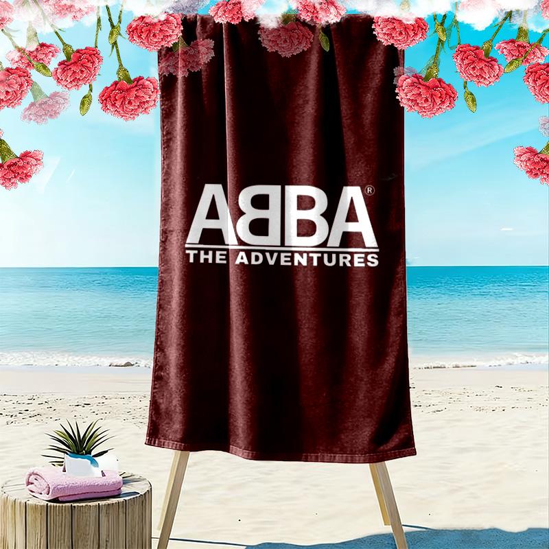 ABBA Print Beach Towel, Large Soft Quick Dry Towel for Beach Camping Swimming
