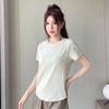 Womens Running Set Quick Dry Loose Short Sleeve Yoga Top Shorts Gym Workout Outfit