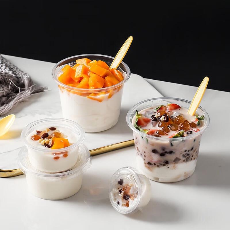 Disposable Transparent Plastic Cups with Lids