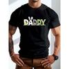 European Size DADDY with Easter Decorations Crinkle Plus Size Men's T-Shirt, PLUS SIZE