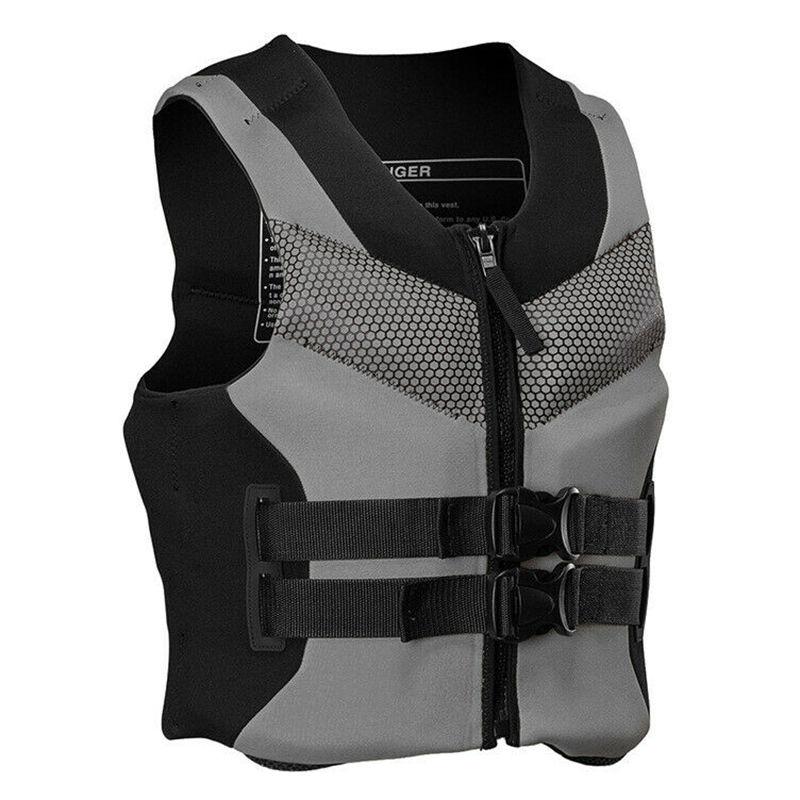 

Life Kayak Fishing Jacket Adult Aid Surfing Boating Water Safety Vest Universal L серый