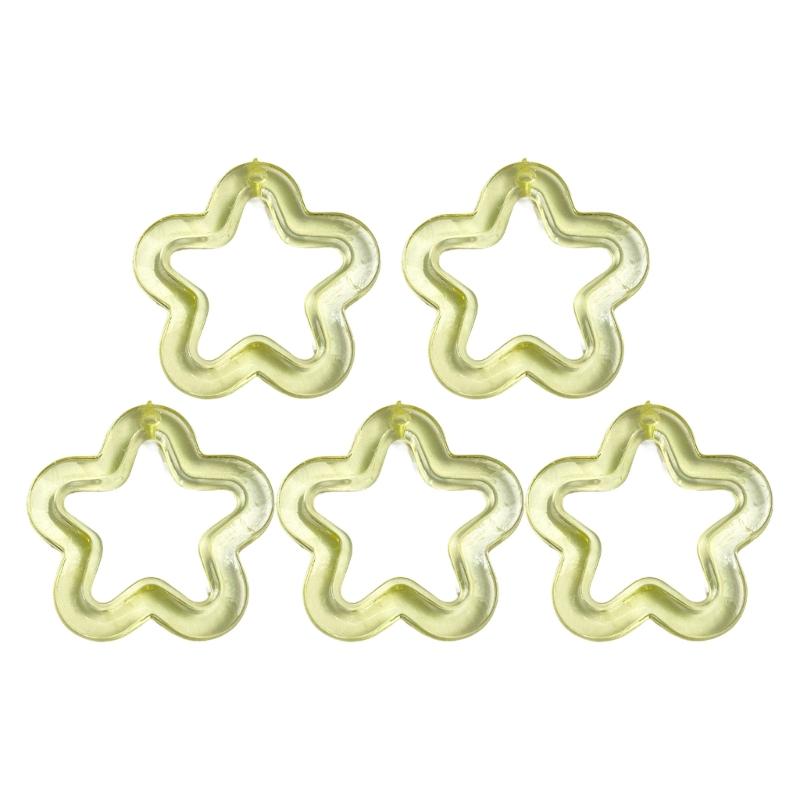 5 шт. акриловая полая подвеска в виде цветка, разноцветная подвеска в виде звезды для DIY серег, ожерелий, браслетов, фурнитура для изготовления ювелирных изделий, рукоделие