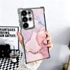 Gold Granite Marble Pattern Plating Phone Case For Samsung Galaxy S24 S25 FE S26 Edge S23 Ultra S22 S21 Plus S20 Anti-Fall Airab