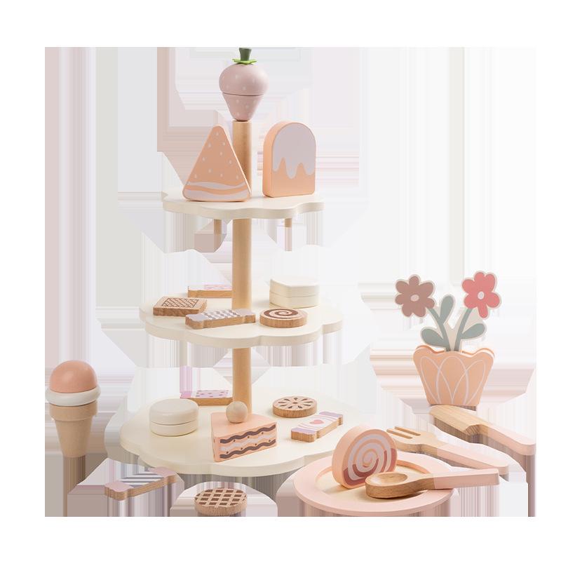 Children s Danish Ice Cream Cart Wooden Role-Play Toy