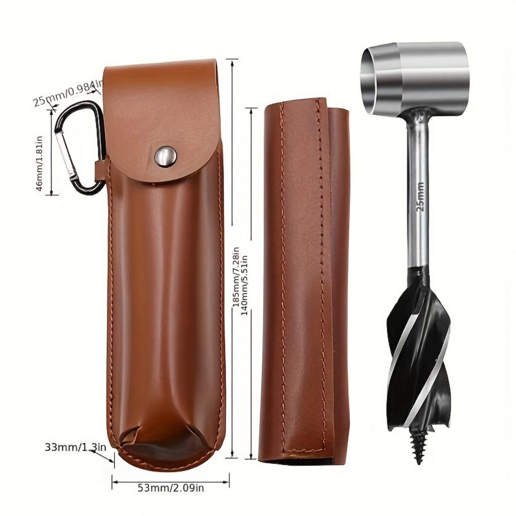 Paslanmaz Çelik Bushcraft Yerleşimci Anahtarı, İskoç Gözlü Vidalı Uç ve Sırt Çantası Kancası ile Kompakt Hayatta Kalma Aleti Kiti - Kamp, Yürüyüş için Harika