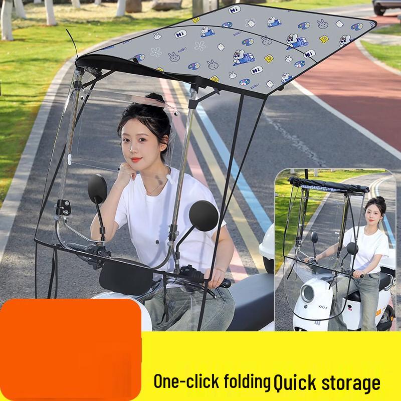 Lishi Quick-Fold Electric Bike Rain Canopy