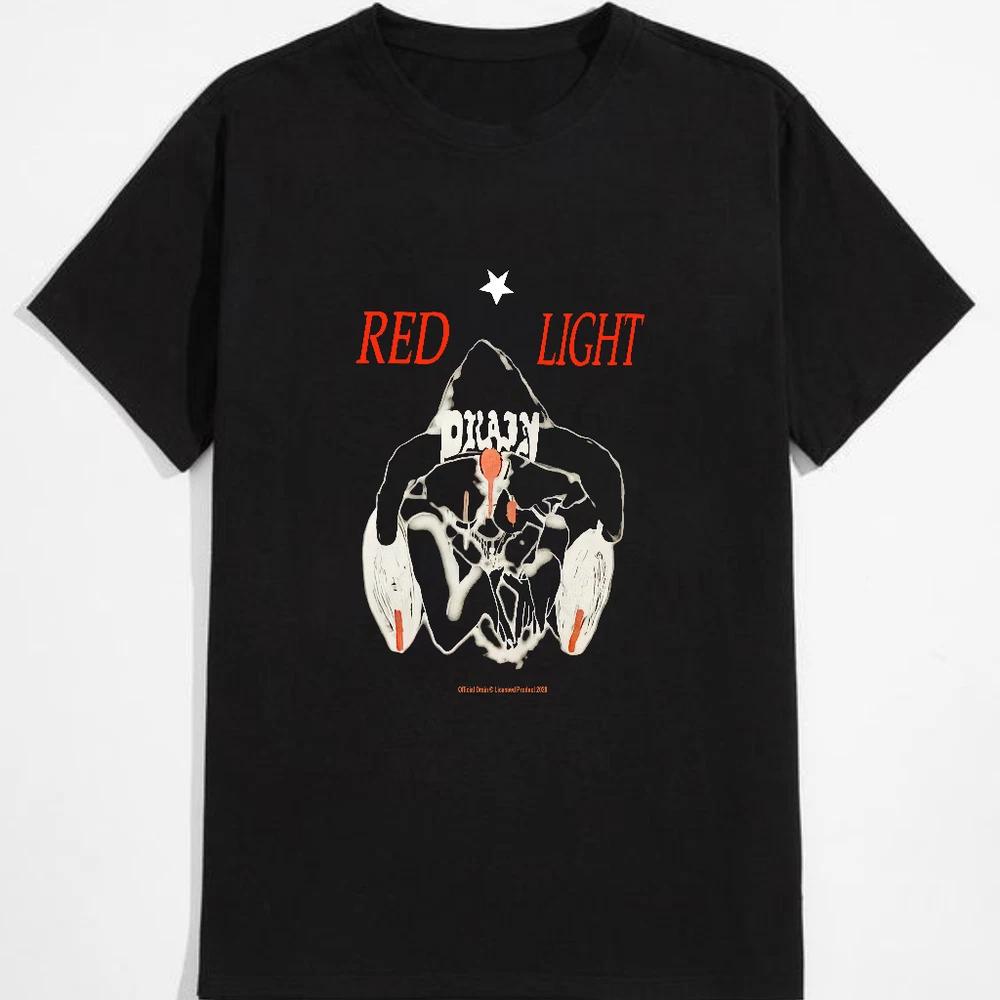 Drain Gang Bladee Red Light Music Cotton Black TShirt S