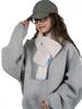 Louvre Lambswool Patchwork Scarf - Warm & Comfortable, Japanese Fashion for Autumn/Winter