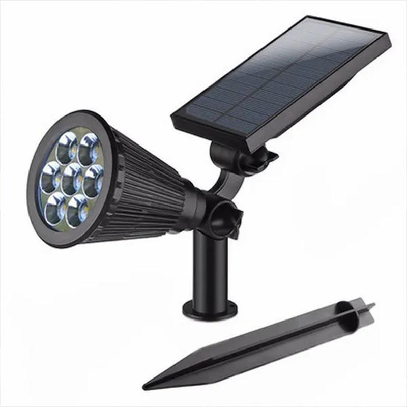 1Pcs Solar Powered 7LED Lamp Adjustable Solar Spotlight In-Ground IP65 Waterproof Landscape Wall Light Outdoor Lighting