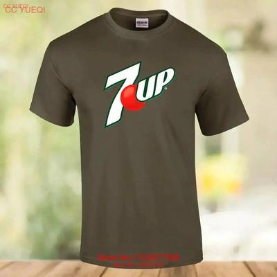 7 Up Logo Herren T-Shirt Größe S bis 5XL vintage gewaschen Mode Streetwear Oberteil für den Alltag Weich homme Unisex Designer Kleidung
