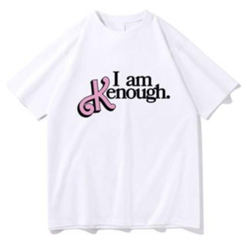 

Футболка из хлопка I Am Kenough, летние фирменные футболки с коротким рукавом для женщин XXXL