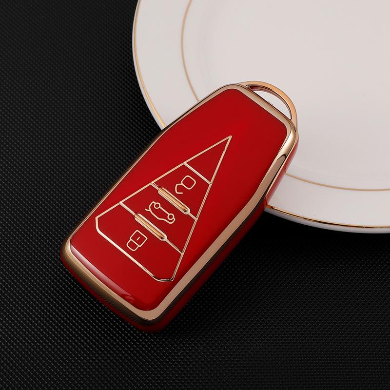 Dongfeng Venucia Car Key Case: Gold Edge Protective Shell for D60, T60plus/EV, T90, T70 with Buckle