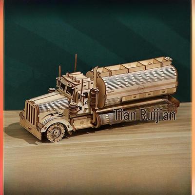 3D Oil Tanker Wooden Jigsaw Puzzle Model - Educational Toy for Kids
