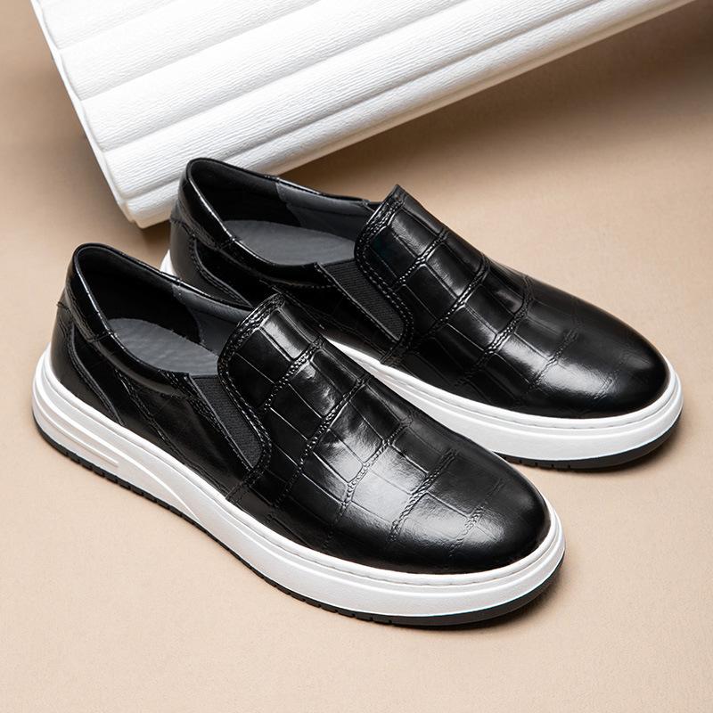 Casual Men'S Shoes Summer Leather Business Dress Leather Shoes Men'S British Style Single Shoes Tooling Shoes White Shoes Board Shoes