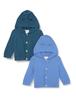 Amazon Essentials Hooded Knit Baby Dark Teal Size 80 2-Pack Sweaters, Blue/Light Blue,
