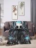 Warm Flannel Throw Blanket for Kids  Airplane Hollow Knight Void Masked Wanderer Design  Perfect for Travel Bed Couch