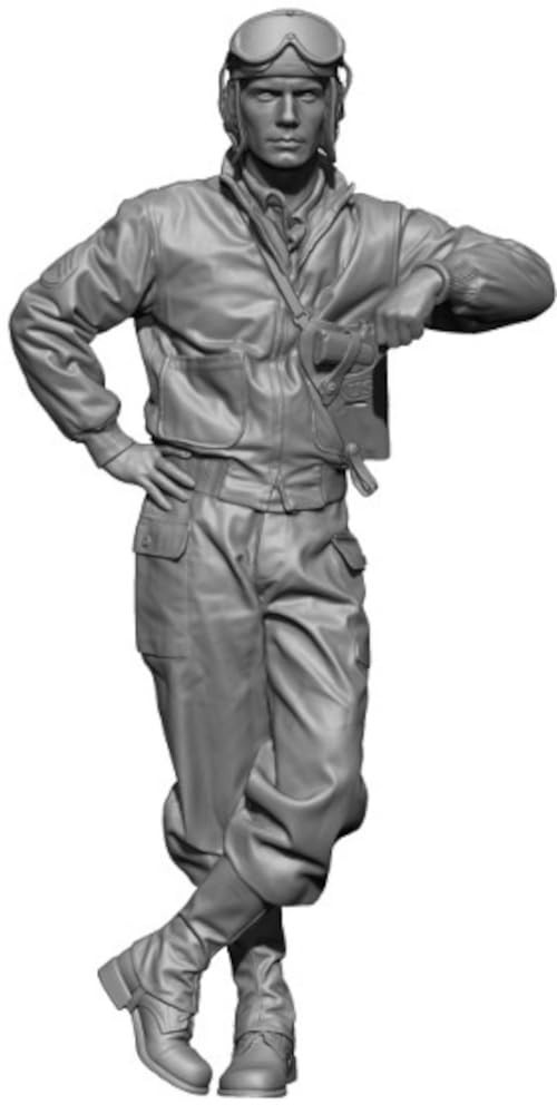 

Модель H3 Вторая мировая война США M8 Бронеавтомобиль Грейхаунд Экипаж Набор из смолы HS24080 1/24 #1 (человек)