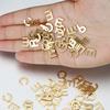 50pcs Mixed Stainless Steel Letter Charms Initial A-Z Single Alphabet Beads Pendants for Bracelet Necklace Jewelry Making DIY