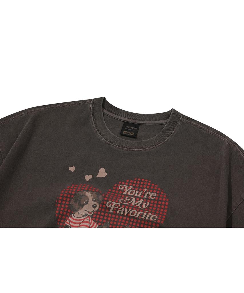 CPGN STUDIO My Puppy Pigment Short Sleeve Tee Brown