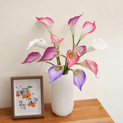 EVA Mittlere Calla-Lilie für Haus- und Hochzeitsdekoration – Künstlicher Blumenstrauß