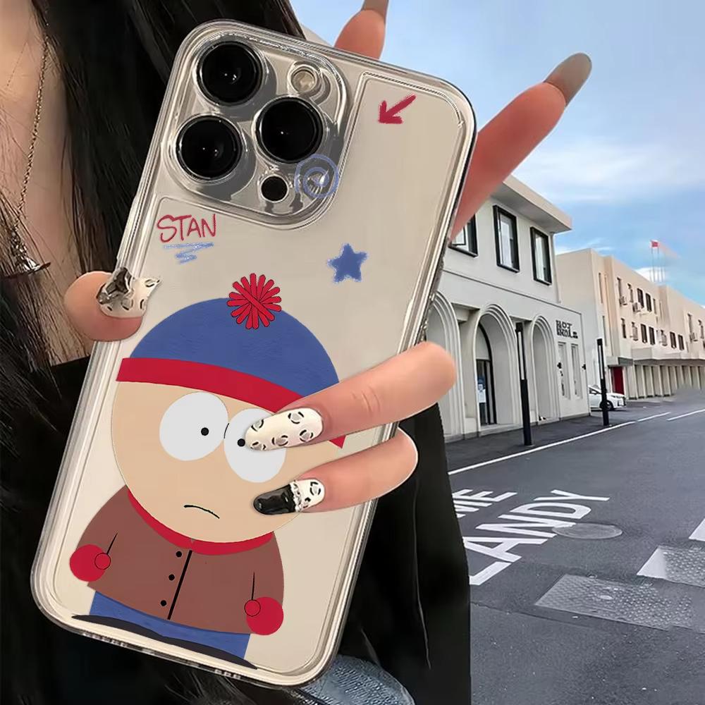 Lustige Cartoons S-South-Park Handyhülle Für iPhone 17 Air 16 e 15 14 13 12 11 Pro Max Plus Mini SE 2020 2022 Transparente Hülle