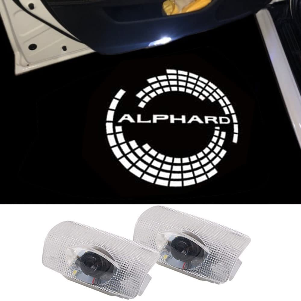 Door Lamp for Alphard Courtesy Door Welcome Courtesy LED Logo 20 30 Series Toyota Replacement Type Set of 2 Cars, Lamp, Light, Light, Projection,
