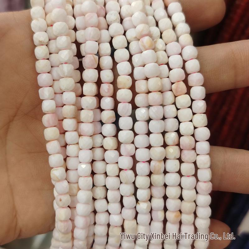 4x4mm Natural Stone Faceted Square Beads: Amethyst, Tourmaline, Garnet Jewelry Accessories