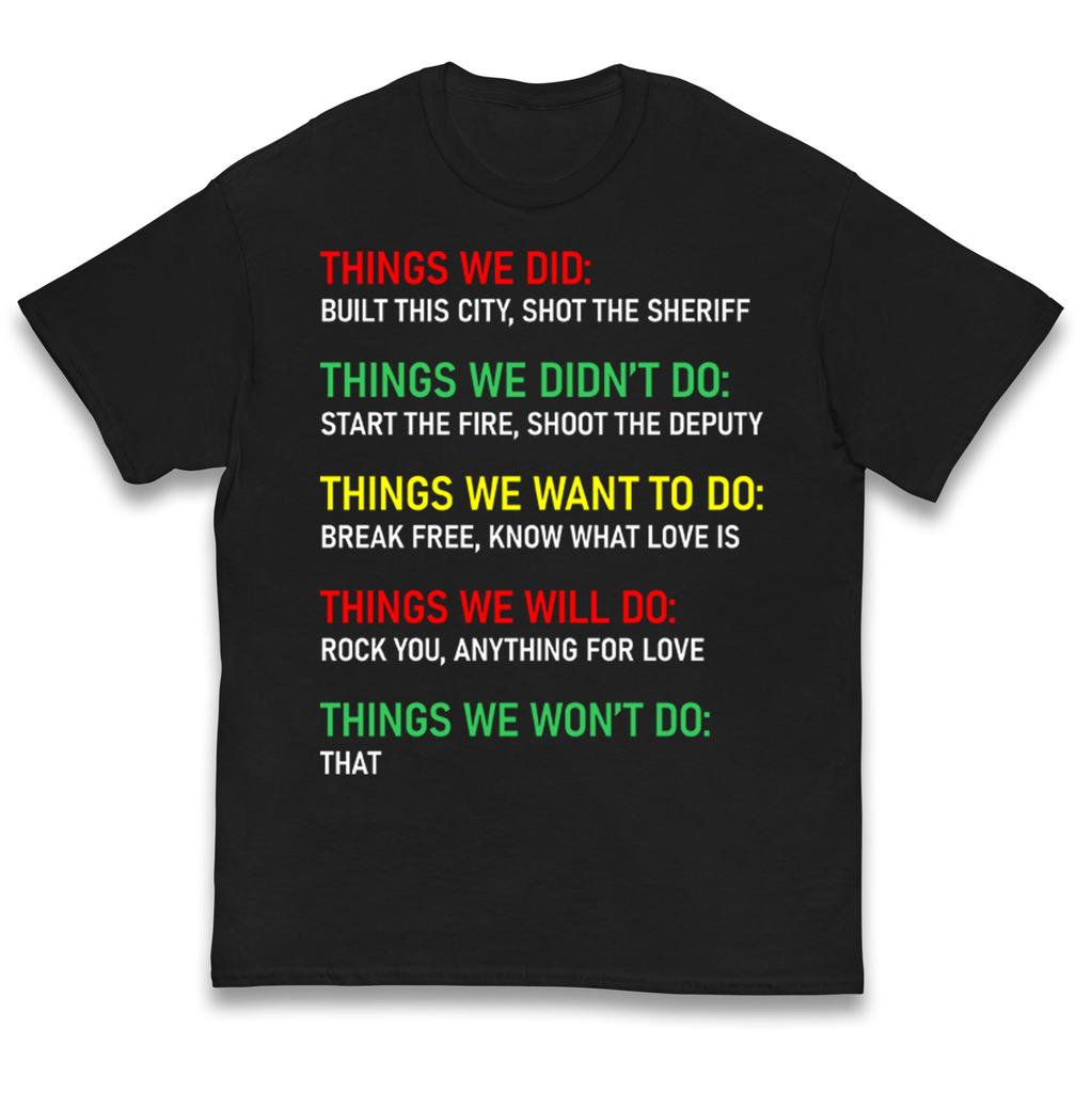 Things We Did Music Kids T Shirt