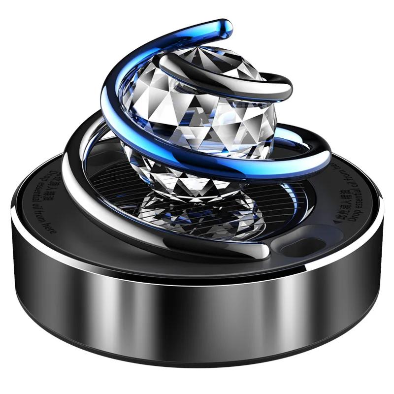 Car Air Freshener Creative Solar Rotation Perfume Diffuser Small Lasting Fragrance Air Purifier Car Interior Accessories