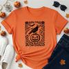 Vintage Halloween Pumpkin T-Shirt Crow Raven Jack O Lantern Spooky Festive Tee