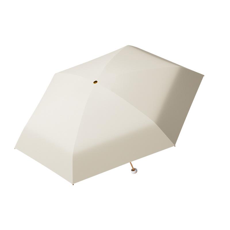 Sun Umbrella Sunscreen, UV Protection for Women, Super Sunshade, Small and Portable Five-fold Weather and Rain Capsule Umbrella