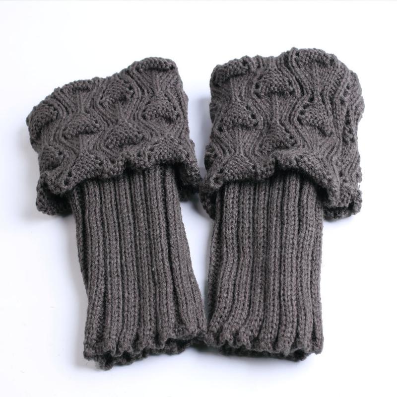 

Носки с отворотом, Короткие носки с открытым носком, Сапоги с полым голенищем, Шерстяные гетры, Теплое украшение