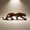 3D Printed Cheetah Figurine, Compact Geometric Faceted Cheetah Sculpture, Minimalist Leopard Statue for Home Office Decor Gift