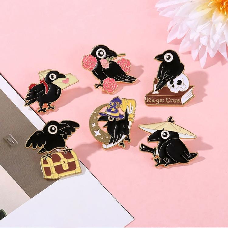 Fashionable Sophisticated Crow Brooch Versatile Jewelry Accessory Portable for Apparel and Headwear Daily Use Items