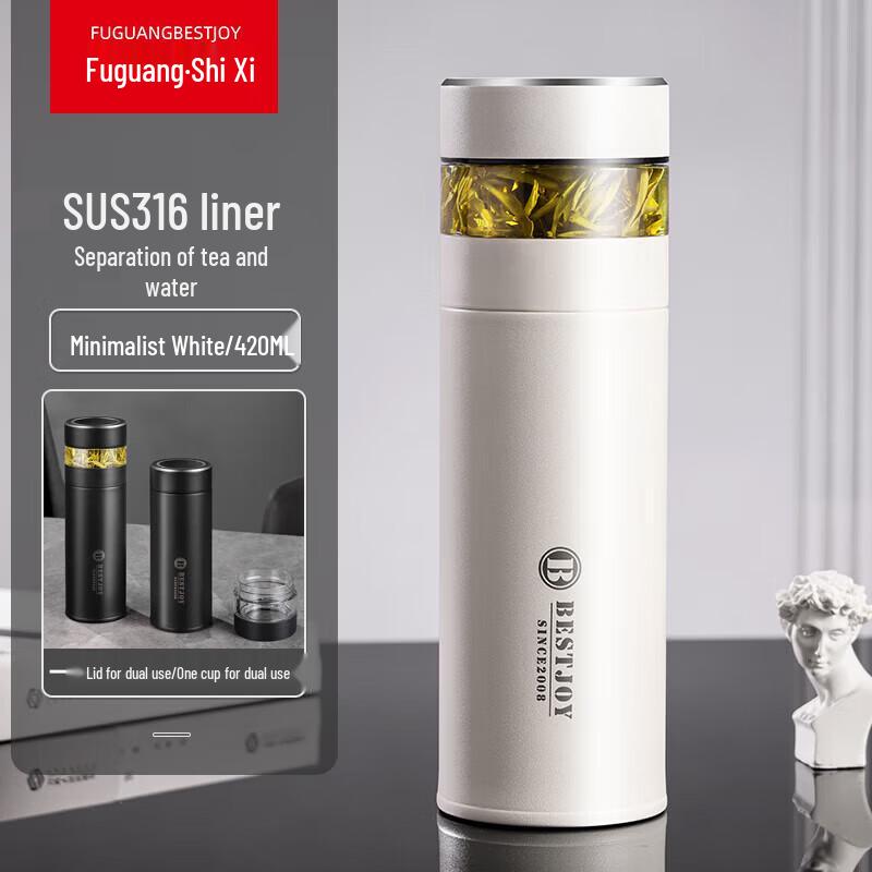 FUGURNG BESTJOY Stainless Steel Tea Infuser Bottle 420ml