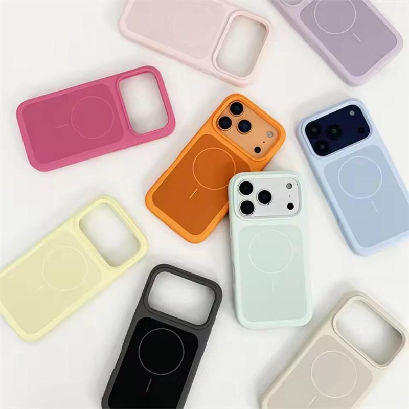 Lyxiga Macaronfärger Tvåfärgat Flytande Silikon Skyddande Fodral För iPhone 17 16 15 14 13 Pro Max Stötskyddande Skyddskåpa