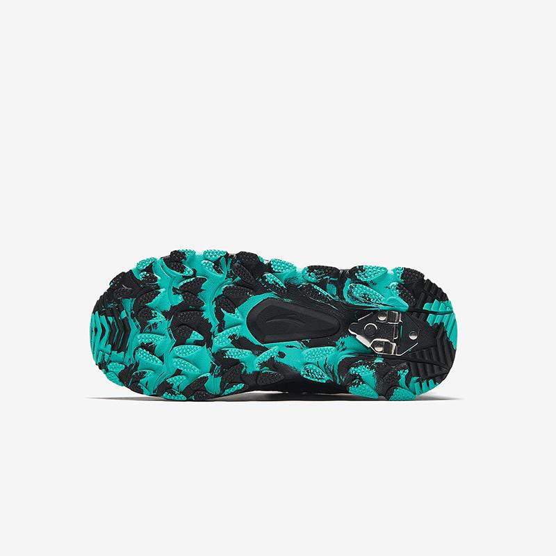 Anta Kids Trendy Fashion Thickened Warm Non-Slip Low-Top Casual Shoes Kids Casual Shoes Black Green A12449940-5
