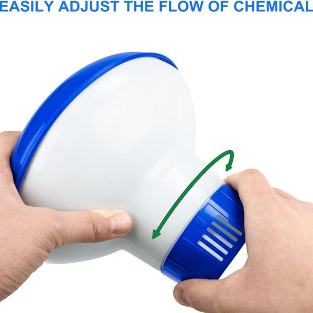 Floating Chlorine Dispenser, Chlorine Tablets, 12.7 cm, Adjustable Chemical Swimmer for Indoor and Outdoor Pools, Whirlpools (1 Piece)