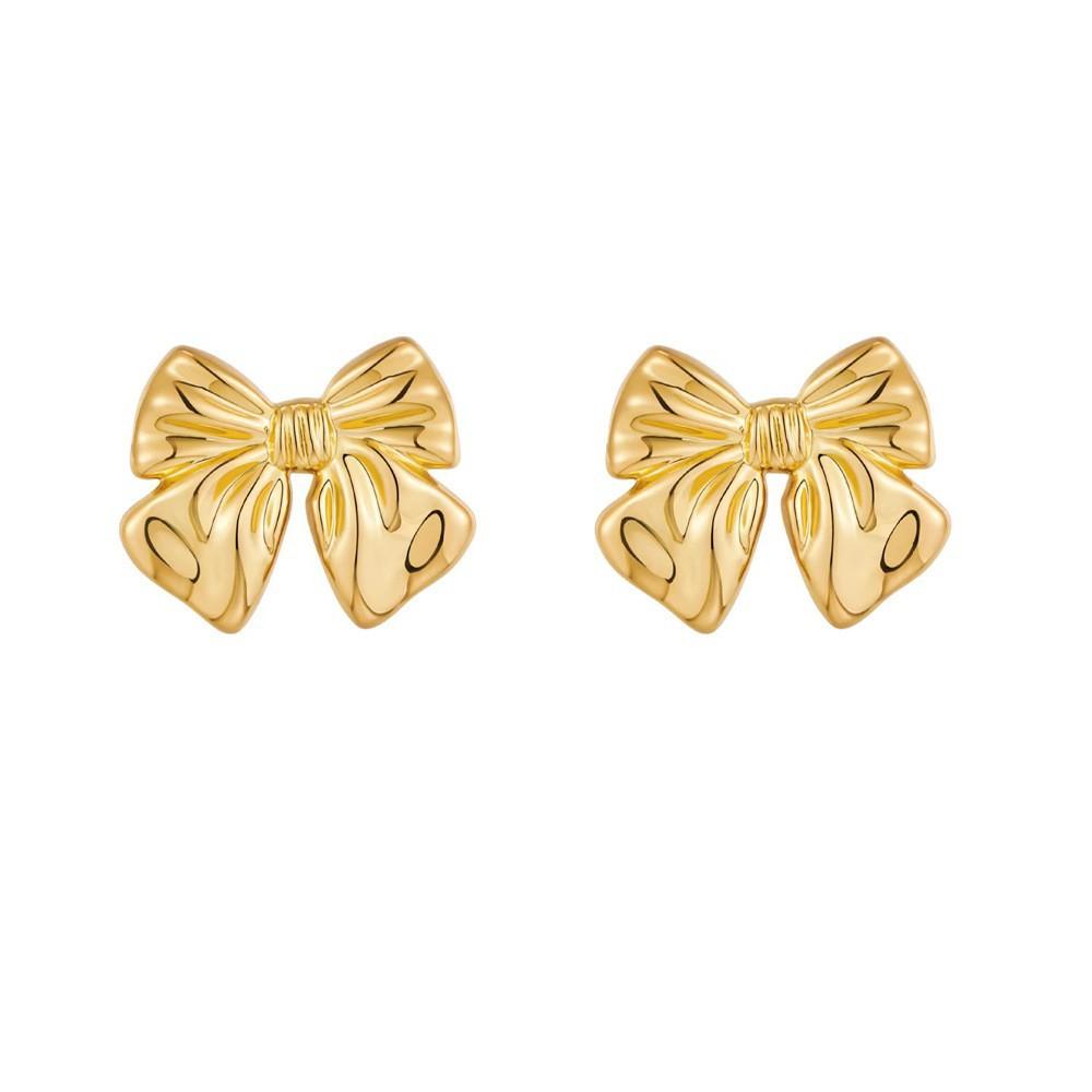 New Products with Hot-selling Bow Earrings High-end Design Pure Needle Earrings Simple and Versatile Fashion Earrings