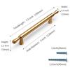 Cabinet Handles  128mm Aluminum Alloy Kitchen Drawer Pulls Gold Finish 10-Pack for Kitchen Cabinets and Furniture